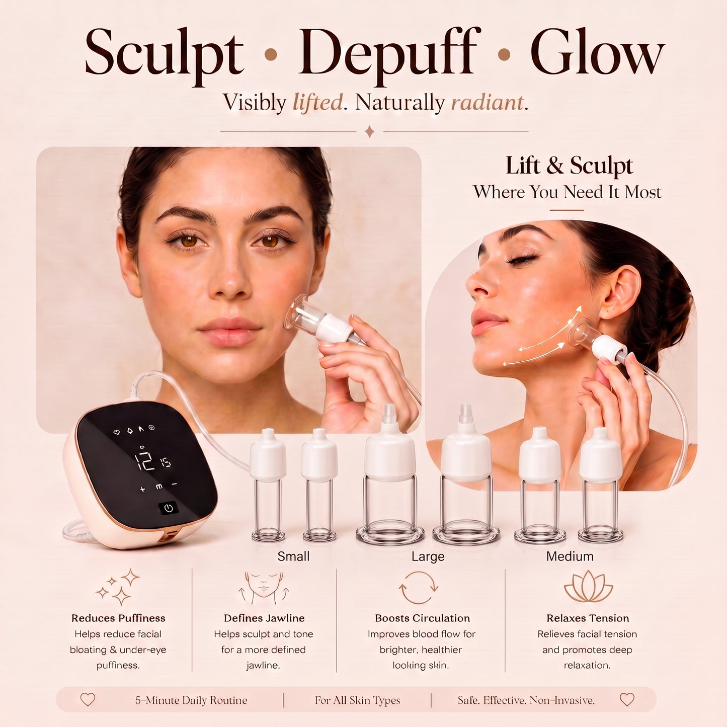 Glow Up Cup™ — Smart Facial Cupping Device